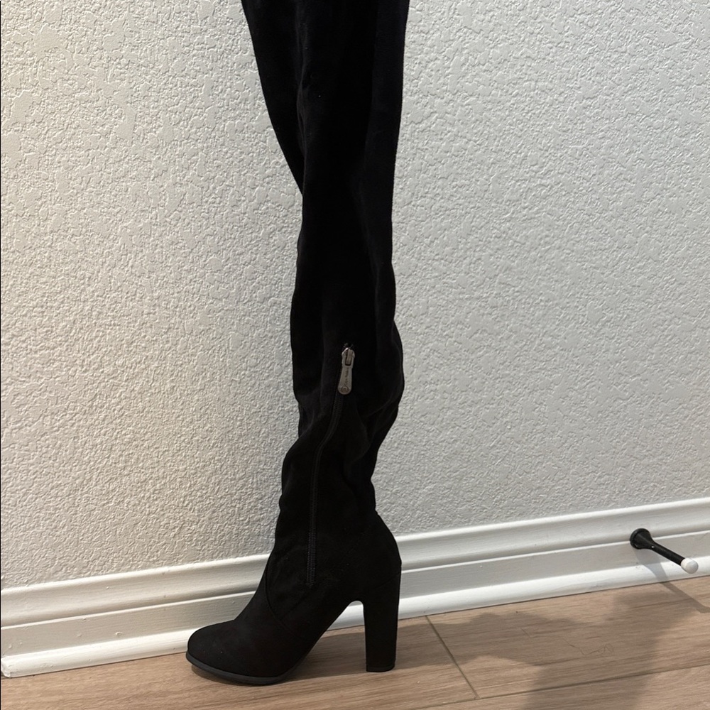 Cape Robbin Black Over the Knee Boots
